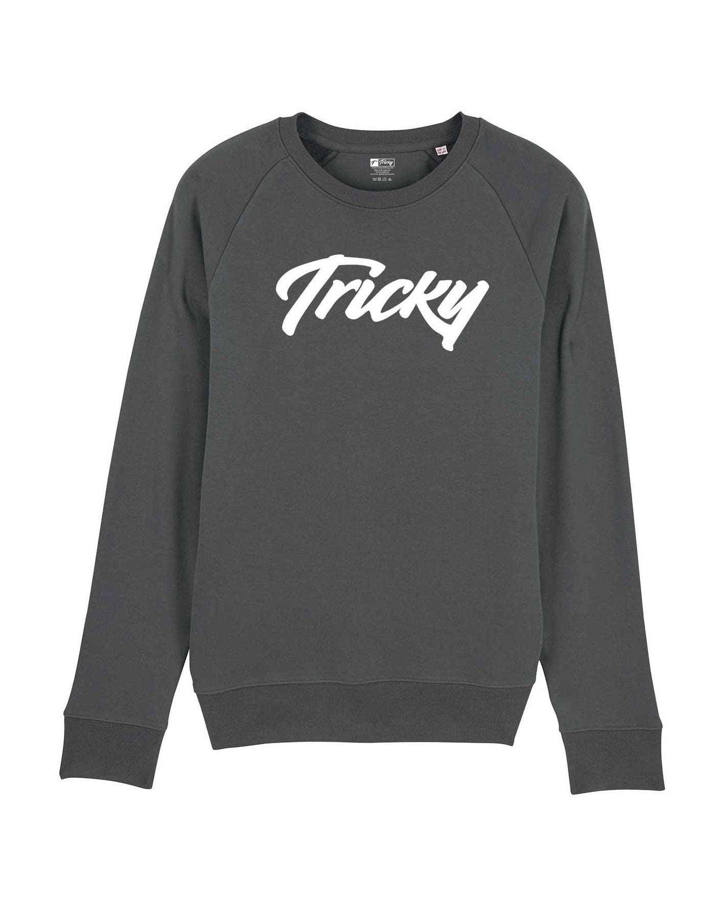 LARGE LOGO SWEATSHIRT ANTHRACITE WHITE