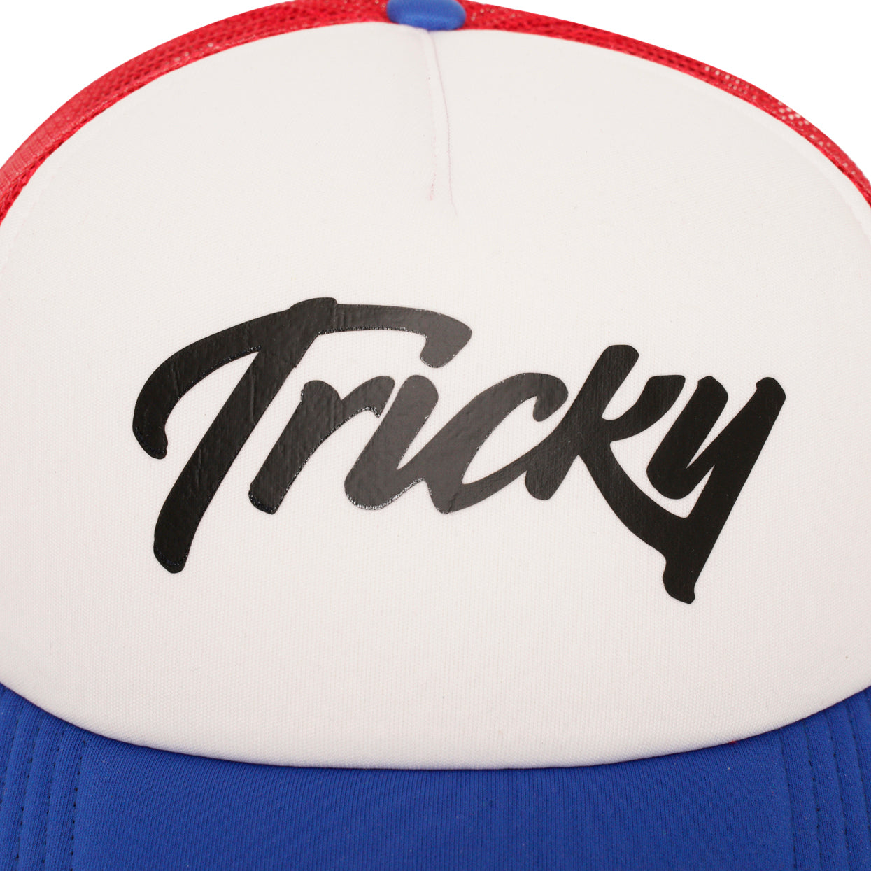 Tricky Rapper Logo TRICKY LARGE LOGO 5 PANEL FOAM TRUCKER CAP MULTI – Tricky Clothing
