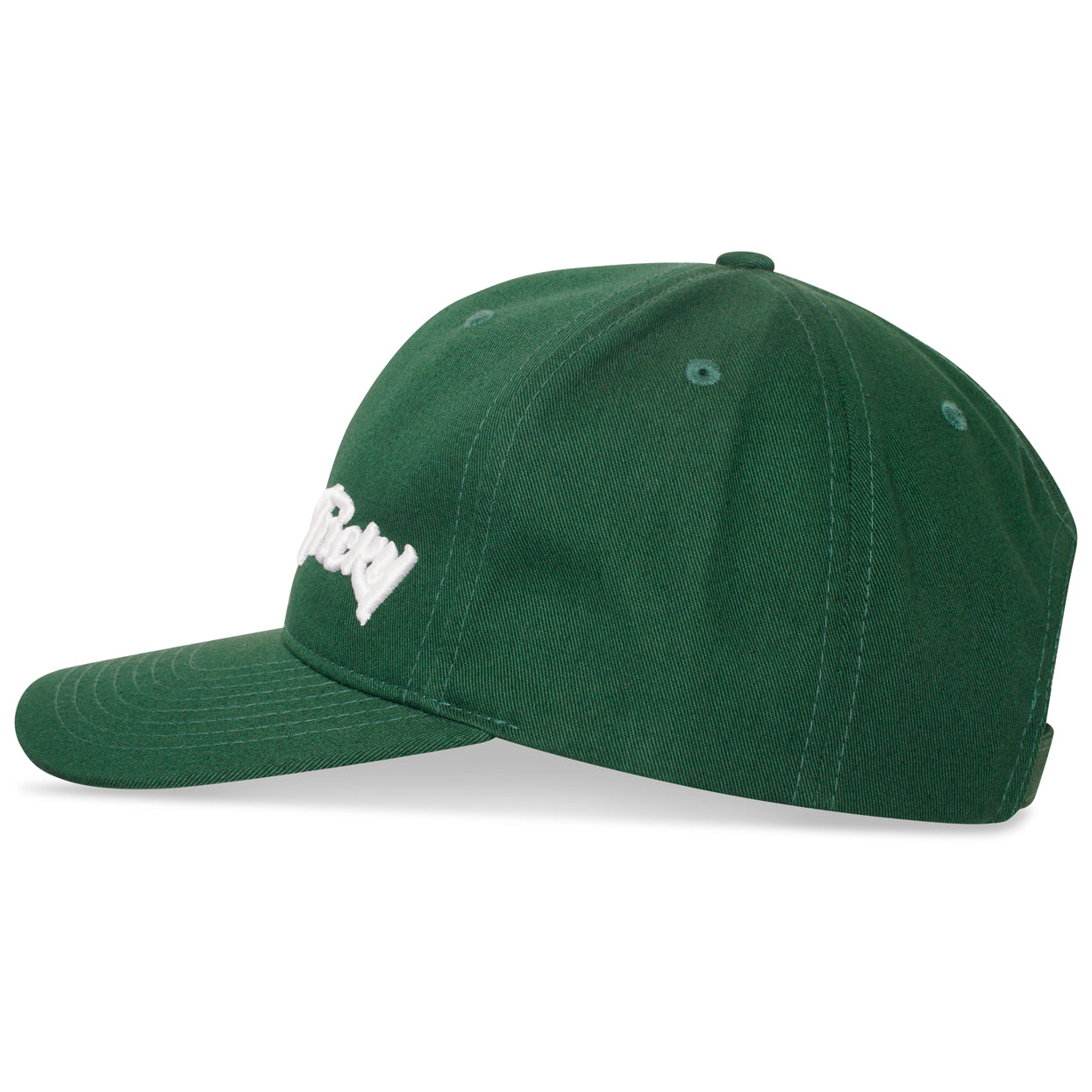 TRICKY SMALL LOGO COTTON 6 PANEL CAP GREEN