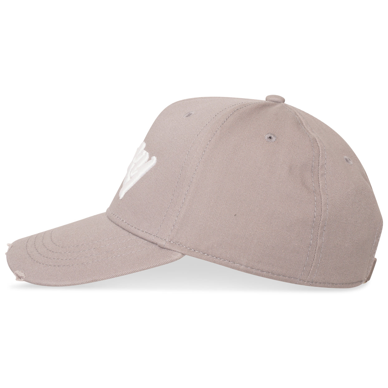 TRICKY LARGE LOGO DISTRESSED COTTON 5 PANEL CAP GREY