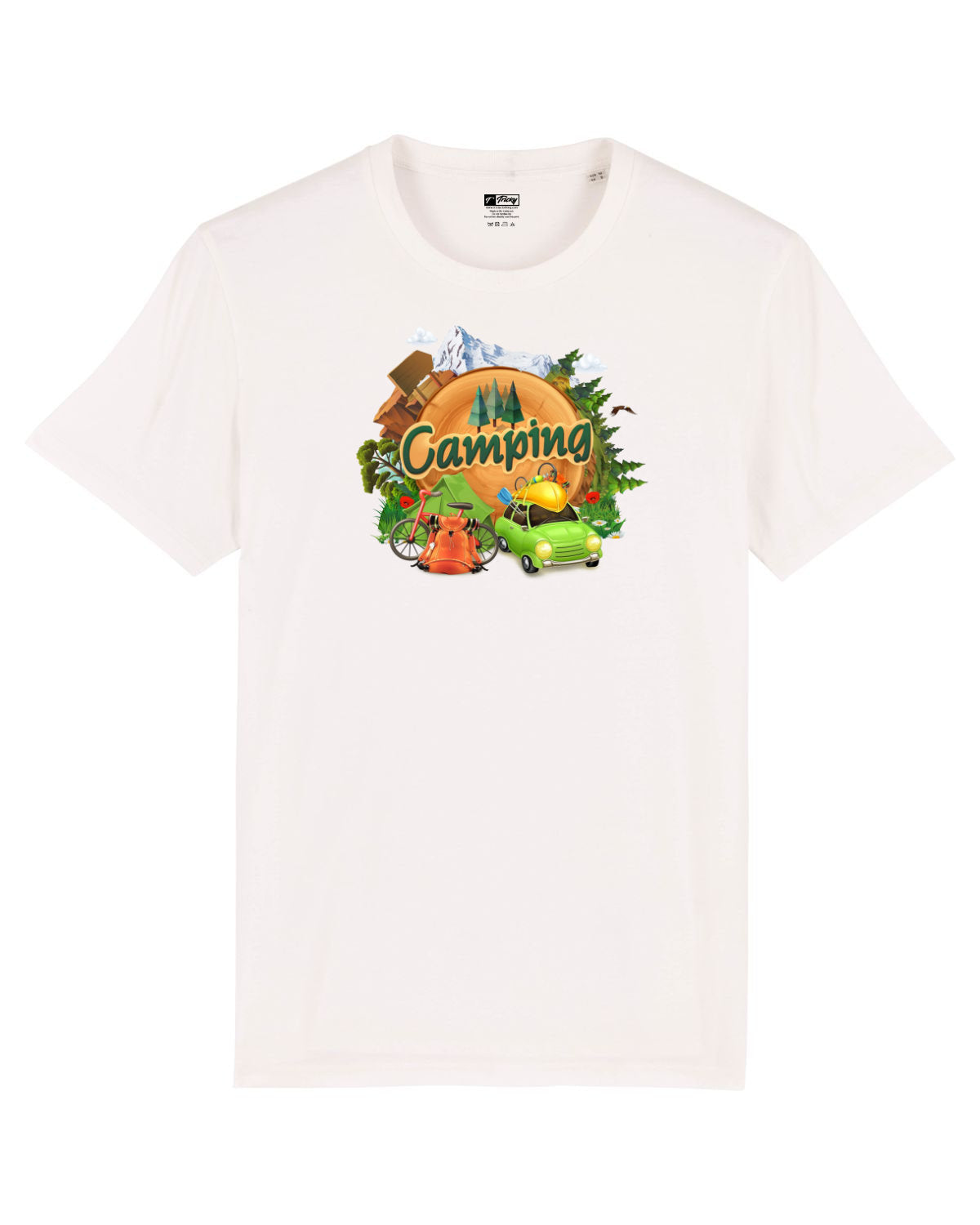 CAMPING T SHIRT VINTAGE WHITE