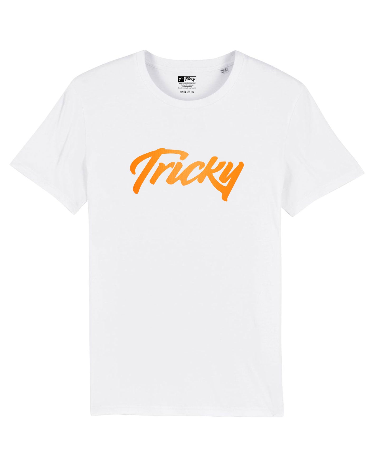 NEON LARGE LOGO T SHIRT WHITE ORANGE