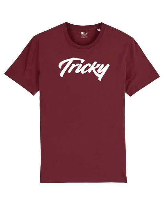 LARGE LOGO T SHIRT BURGUNDY WHITE