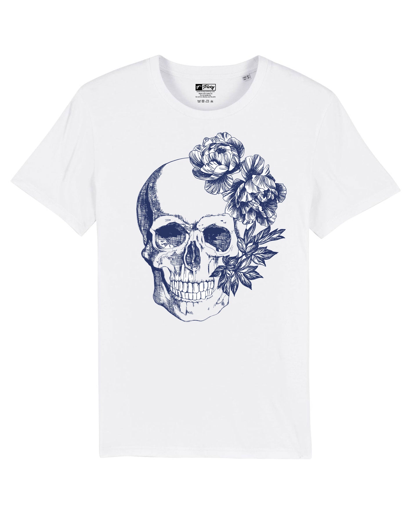 ROSE SKULL T SHIRT WHITE