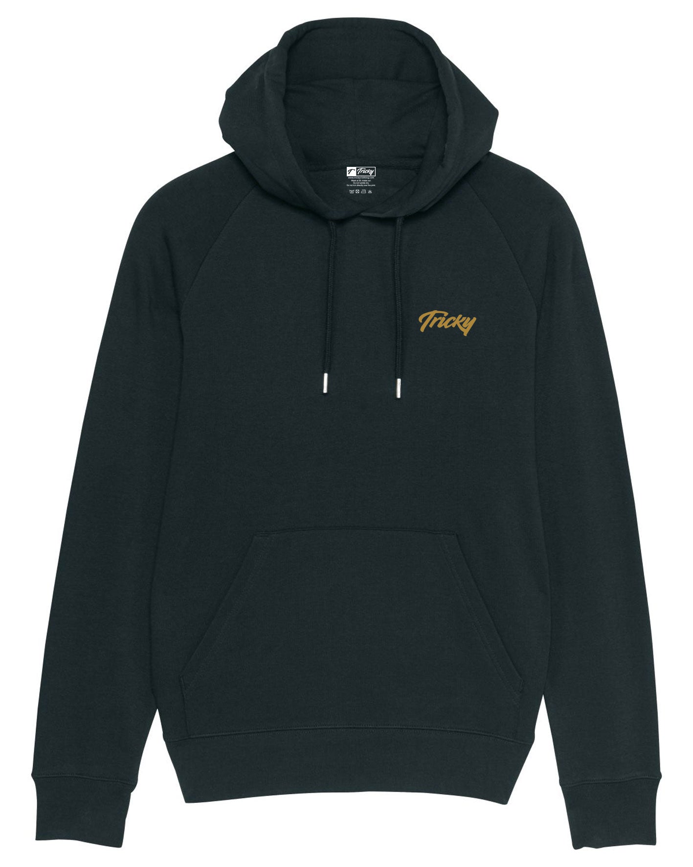 ORIGINAL CHEST LOGO HOODED TOP BLACK GOLD