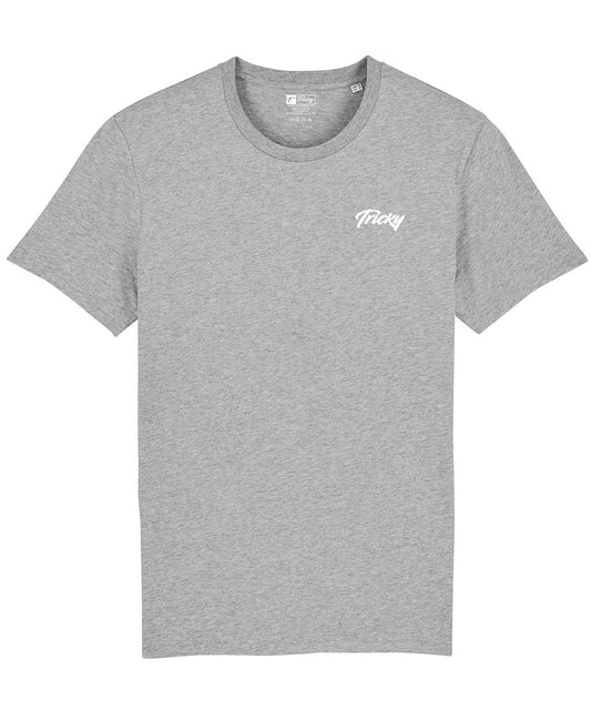 WOMENS ORIGINAL CHEST LOGO T SHIRT GREY WHITE