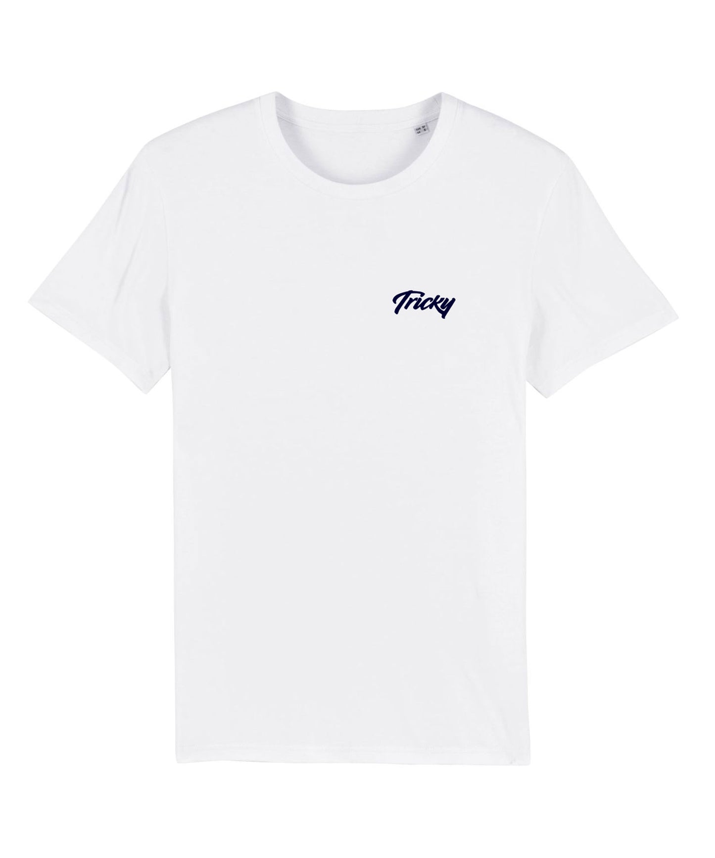 WOMENS ORIGINAL CHEST LOGO T SHIRT WHITE NAVY