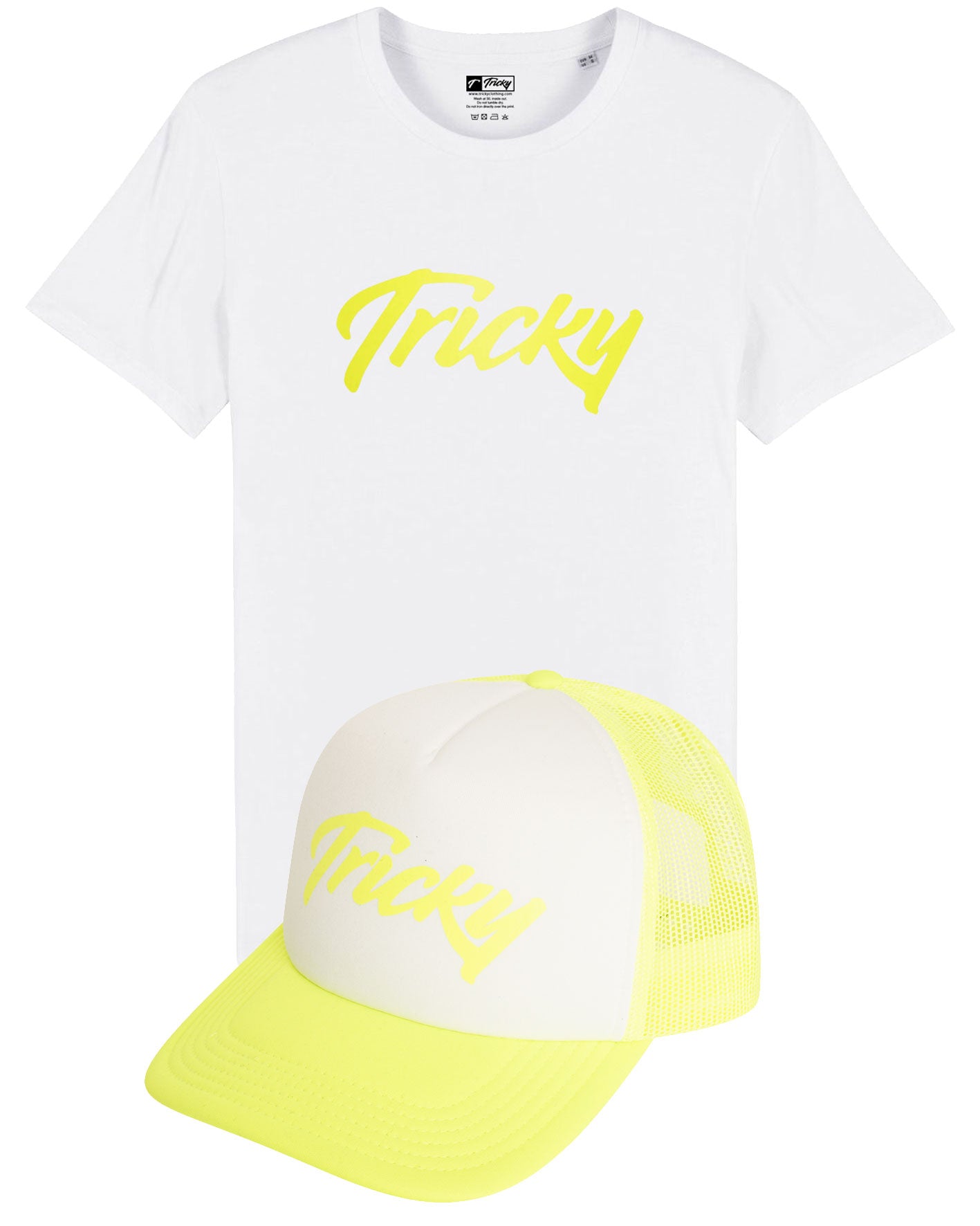 NEON TWINSET LARGE LOGO WHITE YELLOW